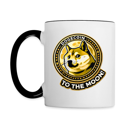 Doge to the moon mug - white/black