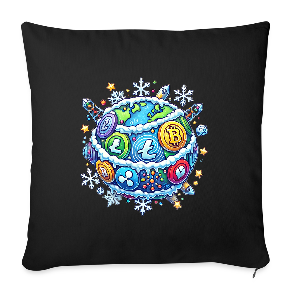 Throw Pillow Cover 18” x 18”.4 - black