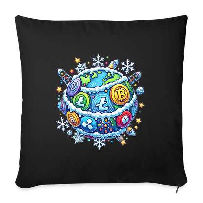 Throw Pillow Cover 18” x 18”.4 - black
