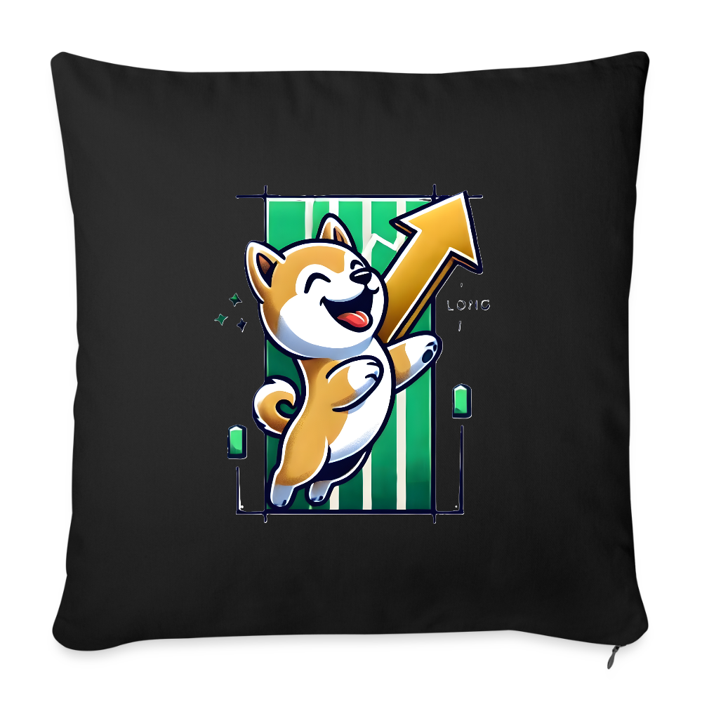 Throw Pillow Cover 18” x 18”.5 - black