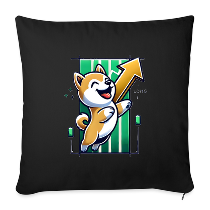 Throw Pillow Cover 18” x 18”.5 - black