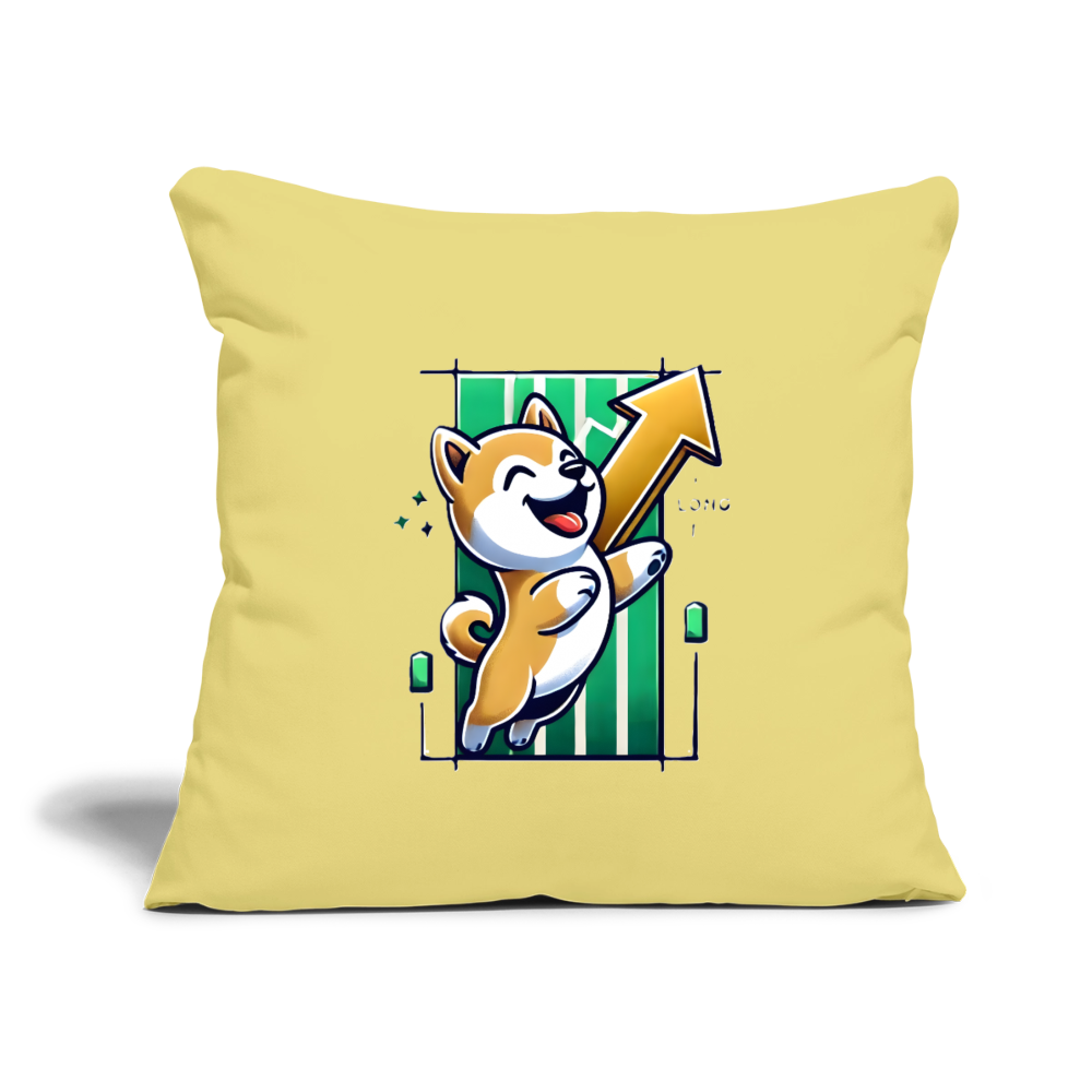 Throw Pillow Cover 18” x 18”.5 - washed yellow