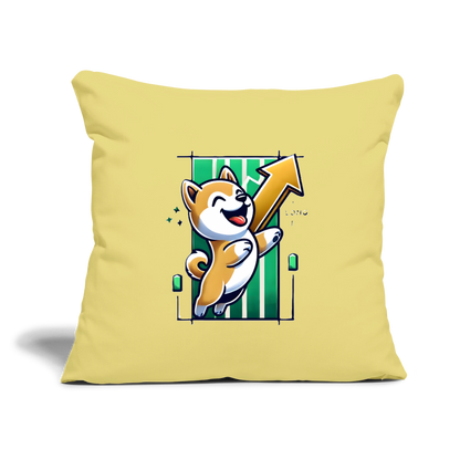 Throw Pillow Cover 18” x 18”.5 - washed yellow