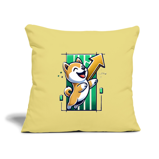 Throw Pillow Cover 18” x 18”.5 - washed yellow