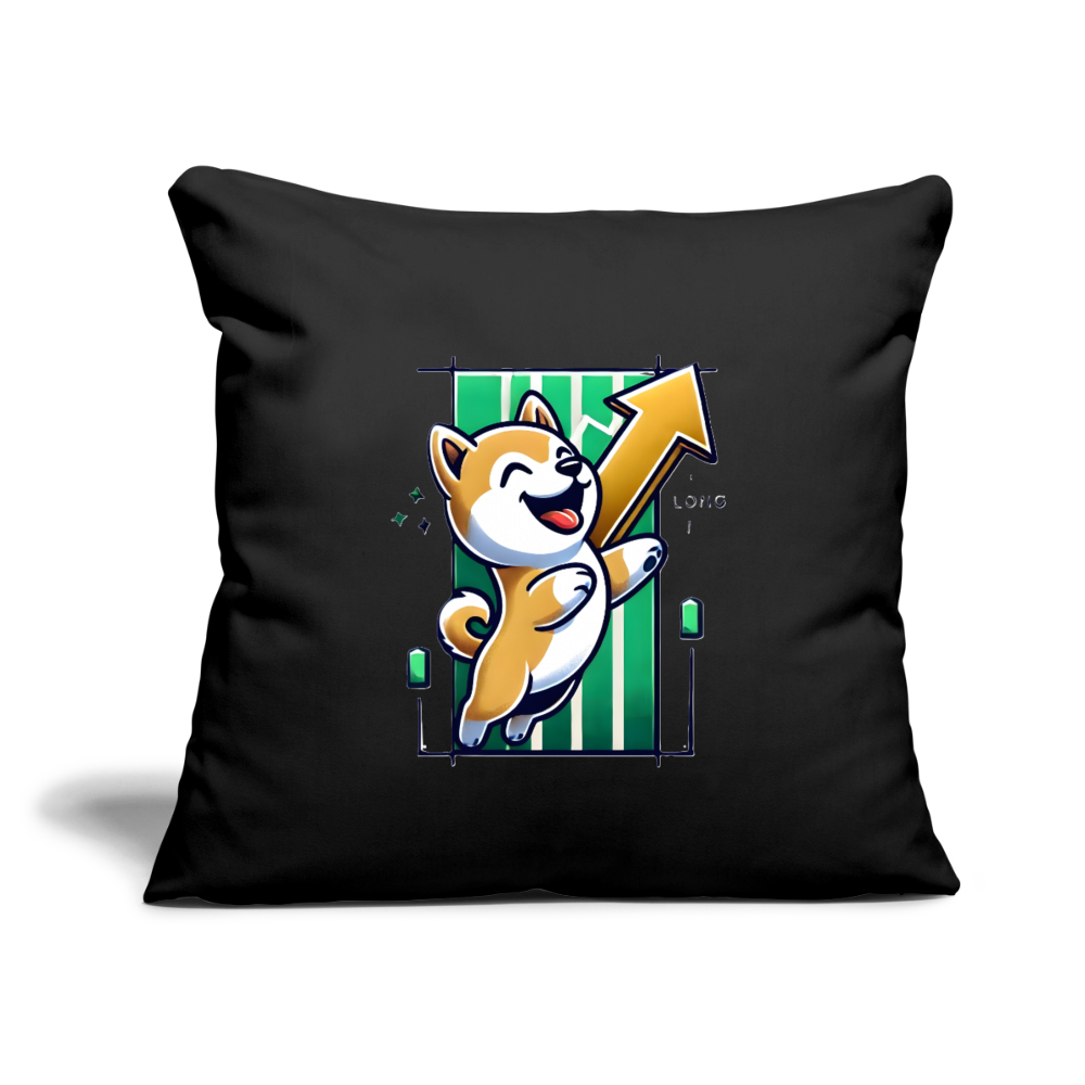 Throw Pillow Cover 18” x 18”.5 - black