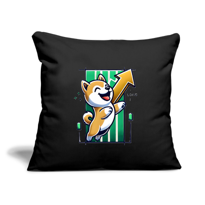 Throw Pillow Cover 18” x 18”.5 - black