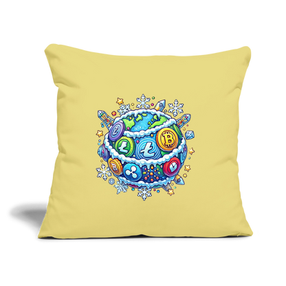 Throw Pillow Cover 18” x 18”.4 - washed yellow