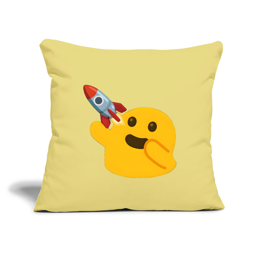 Throw Pillow Cover 18” x 18”.1 - washed yellow