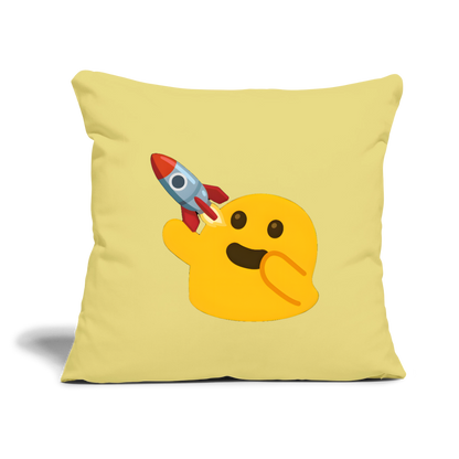 Throw Pillow Cover 18” x 18”.1 - washed yellow