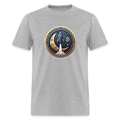 Bitcoin Rocket to the Moon Shirt🚀 - heather gray