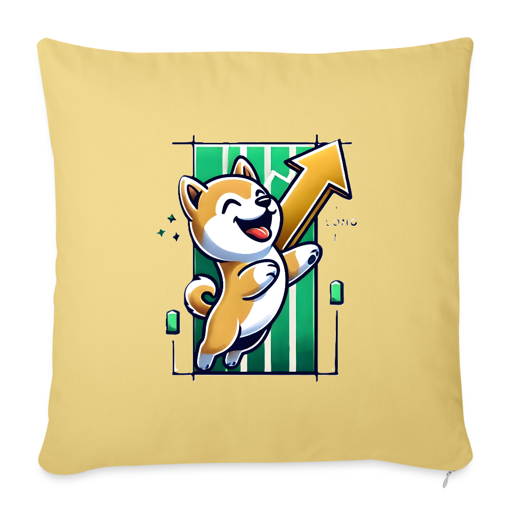 Throw Pillow Cover 18” x 18”.5 - washed yellow
