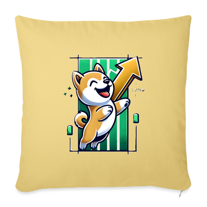 Throw Pillow Cover 18” x 18”.5 - washed yellow