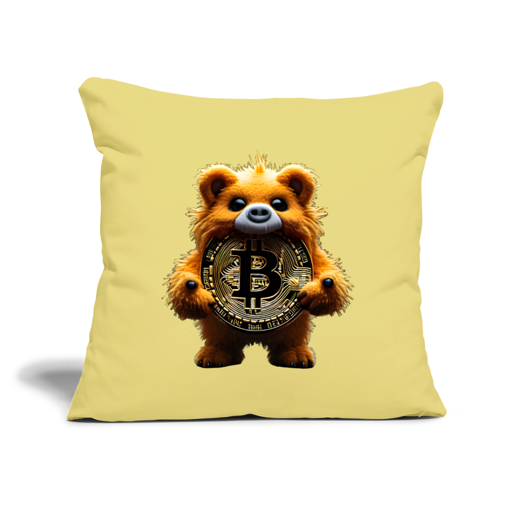 Throw Pillow Cover 18” x 18”.2 - washed yellow