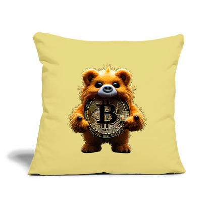 Throw Pillow Cover 18” x 18”.2 - washed yellow