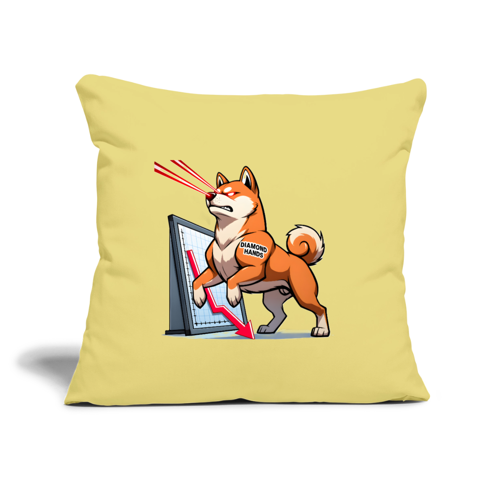 Throw Pillow Cover 18” x 18”.3 - washed yellow