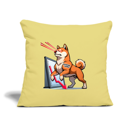 Throw Pillow Cover 18” x 18”.3 - washed yellow