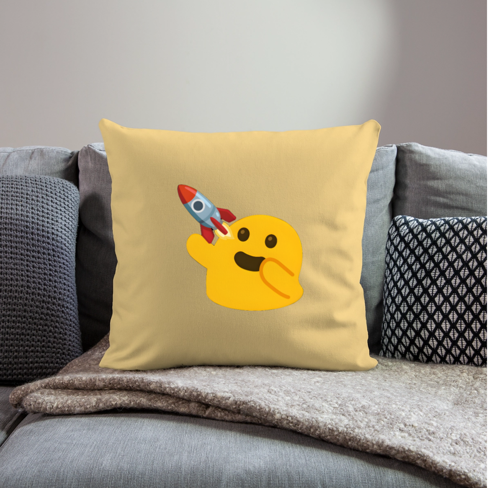 Throw Pillow Cover 18” x 18”.1 - washed yellow