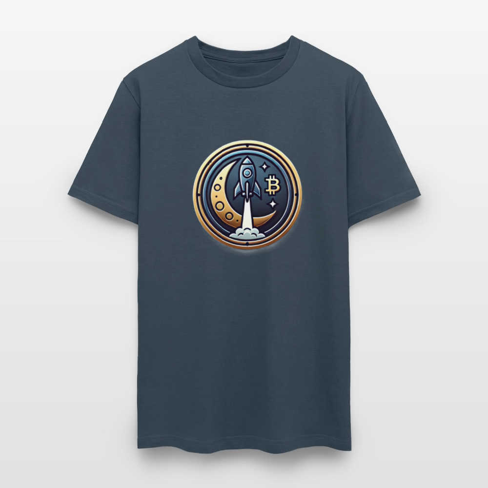 Bitcoin Rocket to the Moon Shirt🚀 -  blue dusk