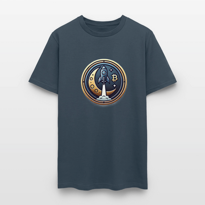 Bitcoin Rocket to the Moon Shirt🚀 -  blue dusk