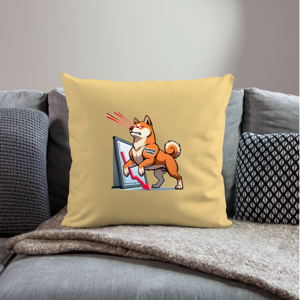 Throw Pillow Cover 18” x 18”.3 - washed yellow