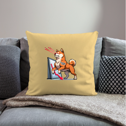Throw Pillow Cover 18” x 18”.3 - washed yellow