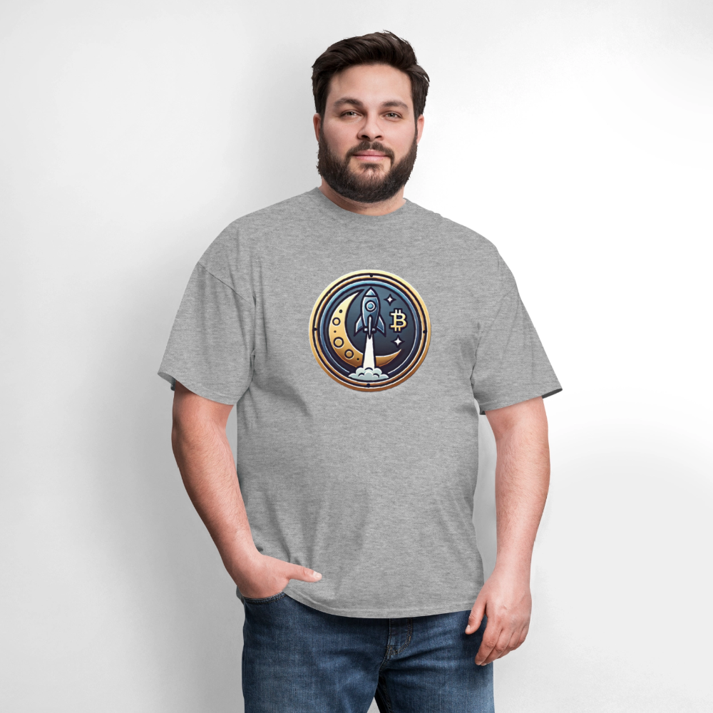 Bitcoin Rocket to the Moon Shirt🚀 - heather gray