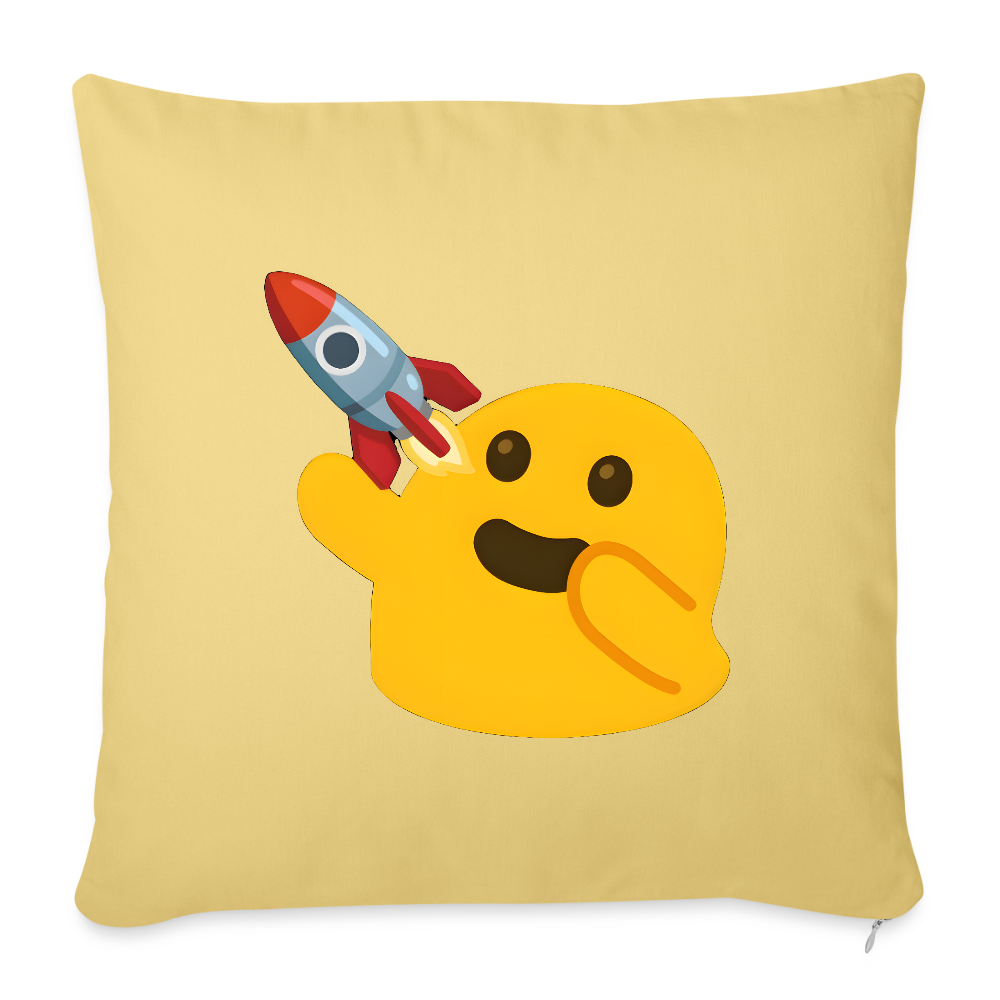 Throw Pillow Cover 18” x 18”.1 - washed yellow