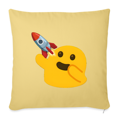 Throw Pillow Cover 18” x 18”.1 - washed yellow