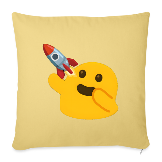 Throw Pillow Cover 18” x 18”.1 - washed yellow