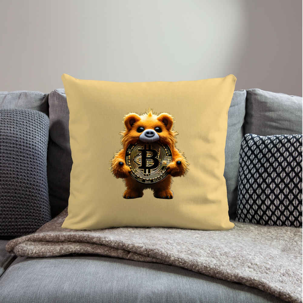 Throw Pillow Cover 18” x 18”.2 - washed yellow