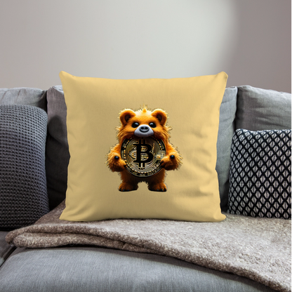 Throw Pillow Cover 18” x 18”.2 - washed yellow