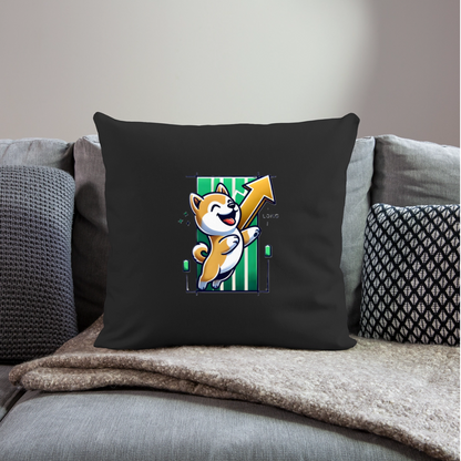 Throw Pillow Cover 18” x 18”.5 - black