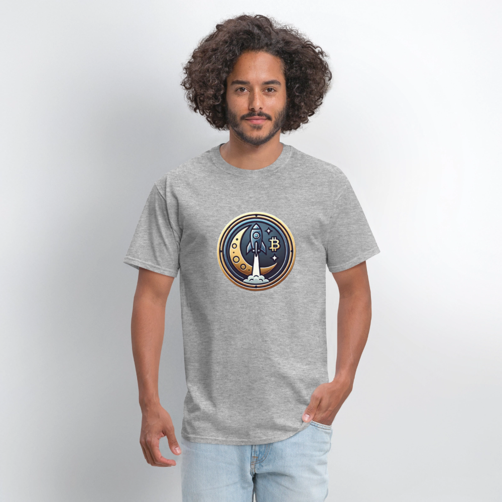 Bitcoin Rocket to the Moon Shirt🚀 - heather gray