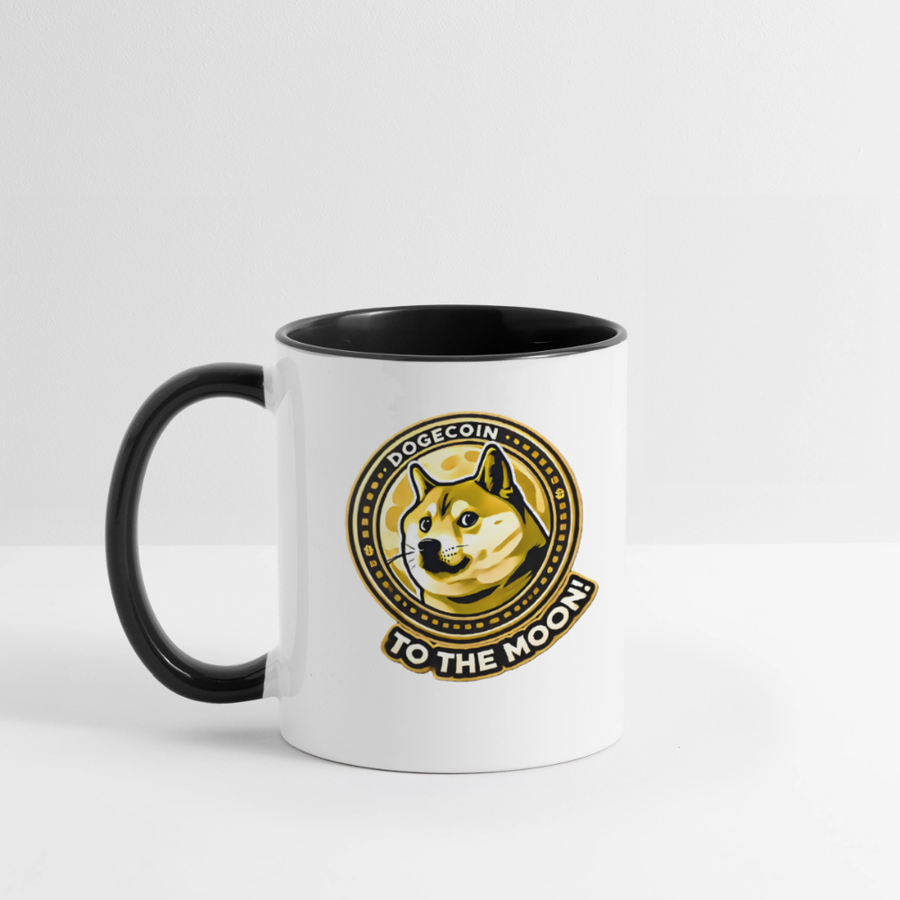 Doge to the moon mug - white/black